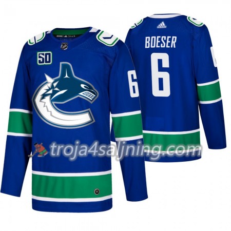 Vancouver Canucks tröja Brock Boeser 6 50th Anniversary 2019-2020 Adidas Blå Authentic - NHL Tröjor Herr Vancouver Canucks tröja Brock Boeser 6 50th Anniversary 2019-2020 Adidas Blå Authentic - NHL Tröjor Herr